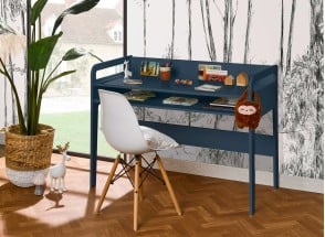 Escritorio infantil con casillero LEVIS - Azul