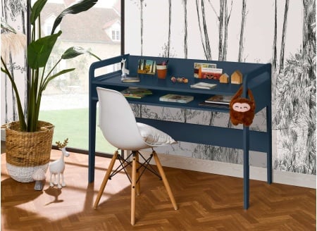 Bureau enfant à casier LEVIS Bleu - 1
