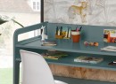 Bureau enfant à casier LEVIS Vert - 3