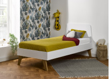 Lit enfant 90x200 LOKI - Blanc - 1
