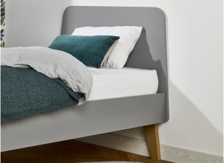 Lit enfant 90x200 LOKI - Gris - 2