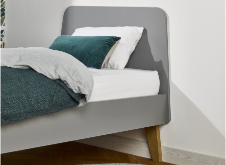 Lit enfant 90x200 LOKI - Gris - 2