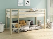 Lit mi-hauteur 90x200 en pin massif JADE - Pin massif - 2