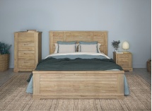 Lit 180x200 BALYSS Châtaignier blanchi - 1