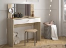 Coiffeuse 1 tiroir avec miroir et led MAE - 1