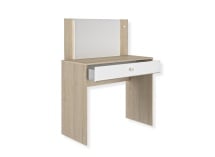 Coiffeuse 1 tiroir avec miroir et led MAE - 5