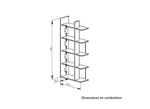 Bibliothèque 10 étagères RIVER - 6