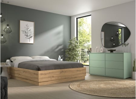 POLA 6-drawer chest - Sage Green