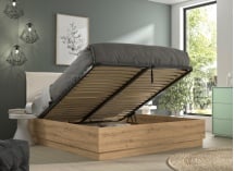 Lit coffre 140X190 KAREL - Chêne Blond - 2