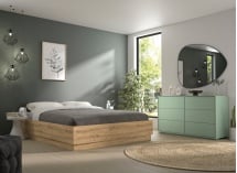 Lit coffre 140X190 KAREL - Chêne Blond - 3