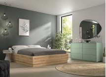 Lit coffre 140X190 KAREL - Chêne Blond - 3