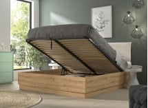 Lit coffre 160x200 KAREL - Chêne Blond - 2