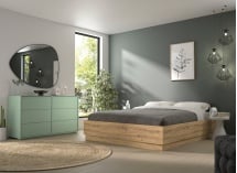 Lit coffre 160x200 KAREL - Chêne Blond - 3