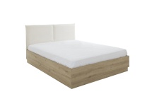 Lit coffre tête de lit 140x190 KAREL Chêne Blond - 4