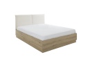 Lit coffre tête de lit 140x190 KAREL Chêne Blond - 4