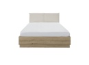 Lit coffre tête de lit 140x190 KAREL Chêne Blond - 5