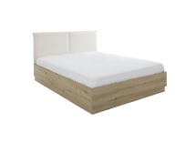 Lit coffre tête de lit 160x200 KAREL Chêne Blond - 4
