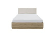 Lit coffre tête de lit 160x200 KAREL Chêne Blond - 5