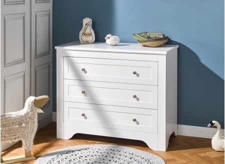 Commode 3 tiroirs SPARTE – Blanc Nateo Concept - 1