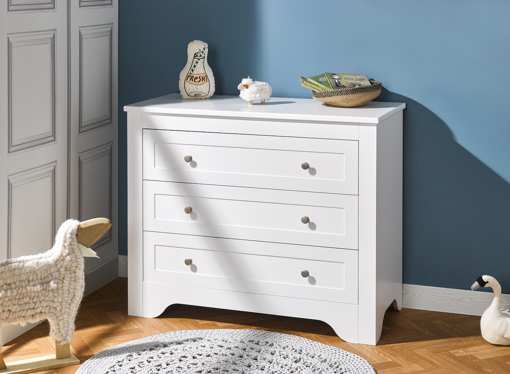 Commode 3 tiroirs SPARTE – Blanc Nateo Concept - 1