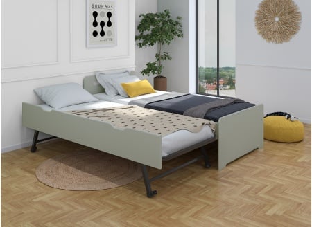 90x190 LEVIS trundle bed - Sage green