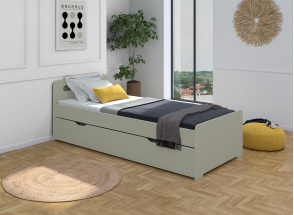 Uitschuifbed 90x190 LEVIS - Saliegroen