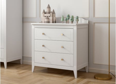 Commode 3 tiroirs ÉLORIA Blanc - 1