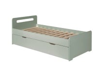 Lit gigogne 90x190 LEVIS - Vert sauge - 4