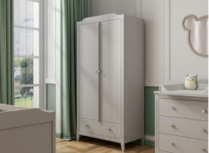 ÉLORIA 2-door 1-drawer Wardrobe - Grey