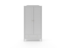 Armoire 2 portes 1 tiroirs ÉLORIA - Gris - 4