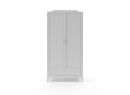 Armoire 2 portes 1 tiroirs ÉLORIA - Gris - 4