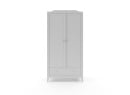 Armoire 2 portes 1 tiroirs ÉLORIA - Gris - 4