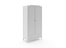 Armoire 2 portes 1 tiroirs ÉLORIA - Gris - 5