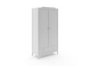 Armoire 2 portes 1 tiroirs ÉLORIA - Gris - 5