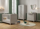 Armoire 2 portes 1 tiroirs ÉLORIA - Gris - 3