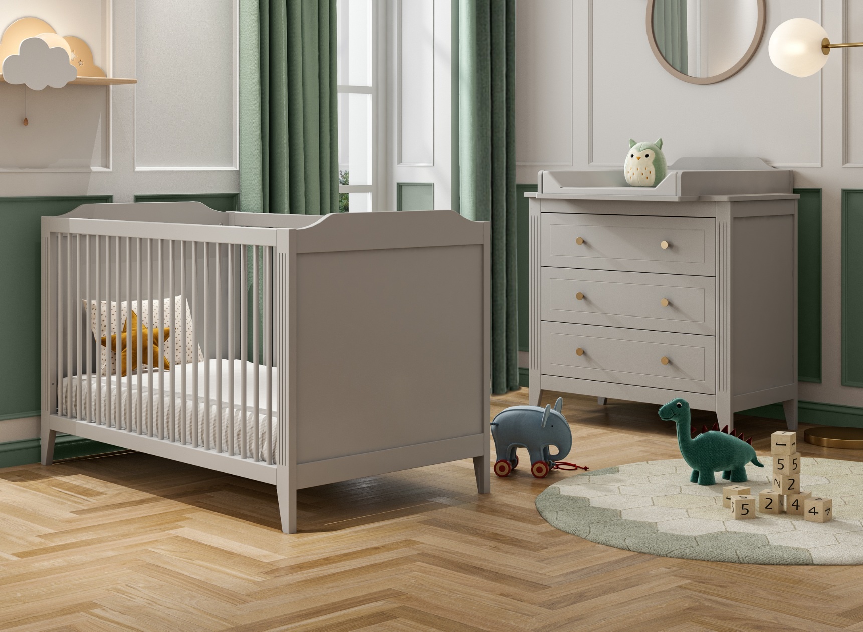 Chambre Bebe Gris Et Blanc