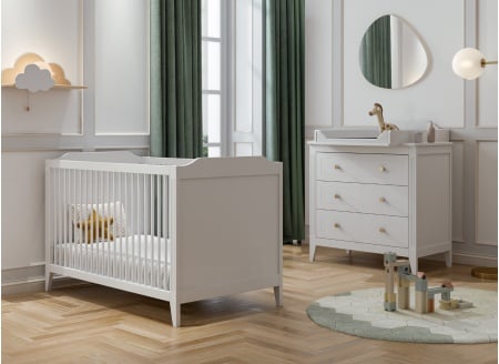 Chambre bébé duo ÉLORIA - Blanc - 1