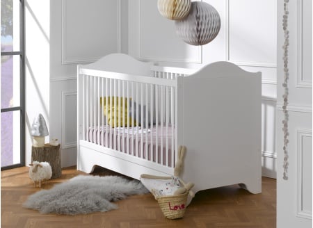 Lit bébé évolutif SPARTE – Blanc Nateo Concept - 1