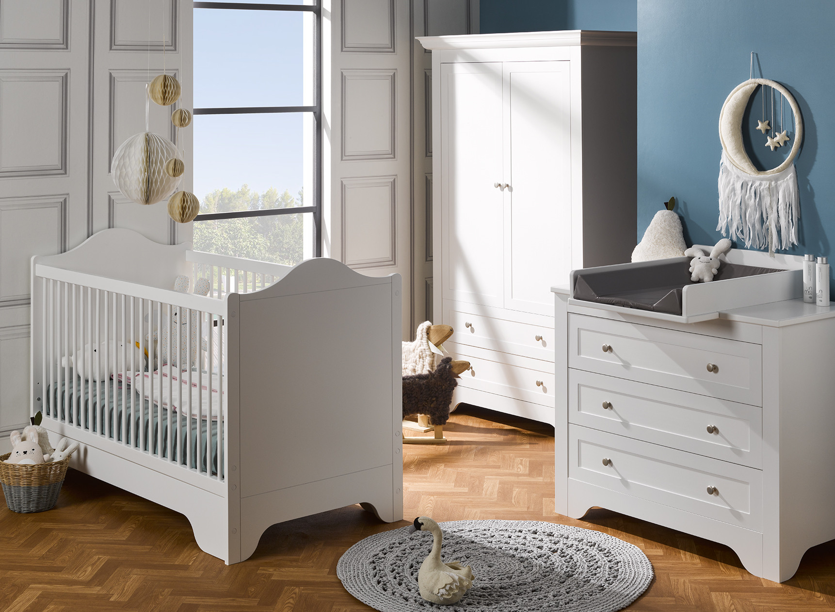Chambre bébé complète SPARTE - Blanc  - 1