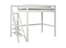Lit mezzanine 2 places avec escalier 140x200 DARIO - Blanc - 3