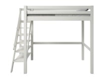 Lit mezzanine 2 places avec escalier 140x200 DARIO - Blanc - 5