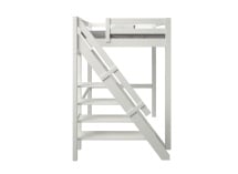 Lit mezzanine 2 places avec escalier 140x200 DARIO - Blanc - 6