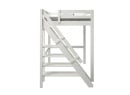 Lit mezzanine 2 places avec escalier 140x200 DARIO - Blanc - 6