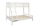 Lit superposé 90/140x200 en pin massif GABY - Blanc - 4