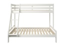 Lit superposé 90/140x200 en pin massif GABY - Blanc - 5