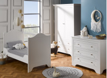 Chambre bébé complète SPARTE - Blanc  - 2