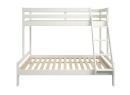 Lit superposé 90/140x200 en pin massif GABY - Blanc - 6