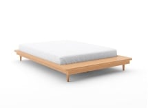 Lit futon 140x190 en bois massif NIELS - Hêtre - 4