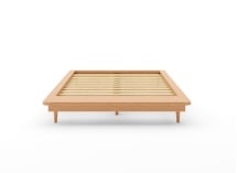 Lit futon 140x190 en bois massif NIELS - Hêtre - 5