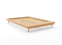 Lit futon 140x190 en bois massif NIELS - Hêtre - 6